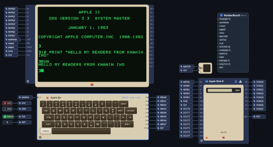 программа на бейсик на компьютере apple 2 собранном из транзисторов
